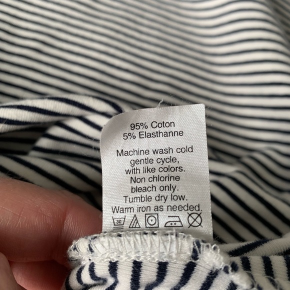 J. Crew cotton navy/white striped boat neck top, size S - Picture 7 of 7